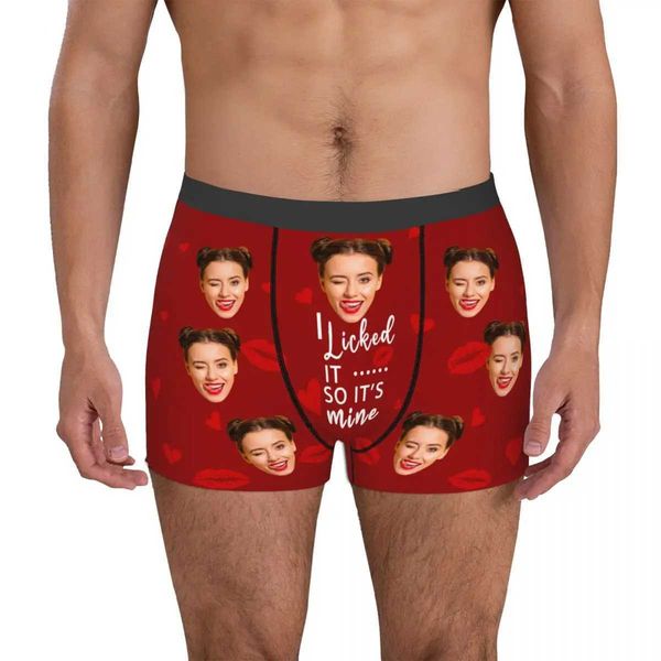 Mens Customized Christmas Gifts Mens Boxing Underwear Fun Facial Photos Personalized Underwear Boxer Briefing Gag Mens Gifts X241207