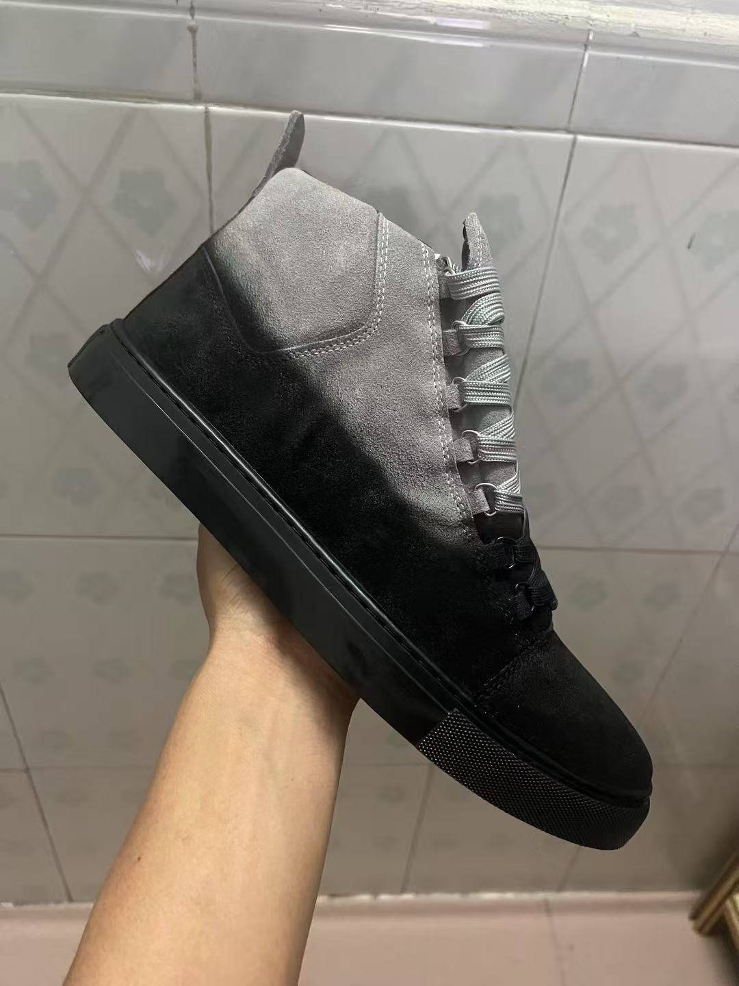 2025 Big size Mens Designer classic Shoes Creased Leather High Top Fashion Men Women Causal Trainers Arena Sneakers-6688