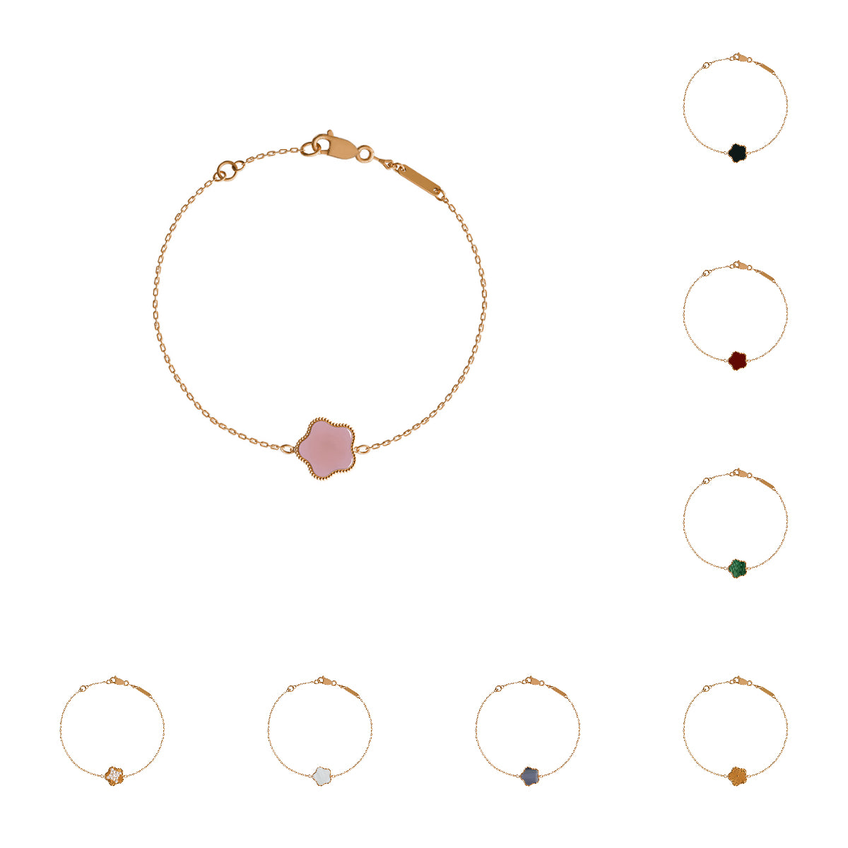 designer bracelet jewelry woman stainless steel jewellery rose gold plated Vintage Wedding clover bracelet Mother of Pearl Turquoise good luck charm