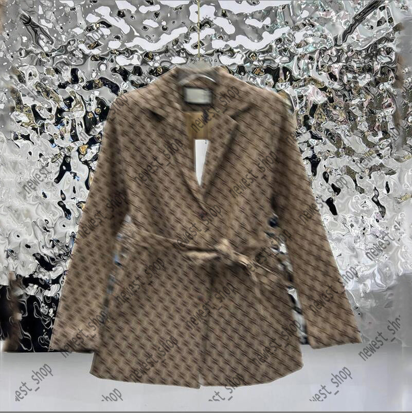 Western clothing womens Blazers designer autumn luxury women outwear Double letter print coat slim fit casual Suits Blazer with belt Male dress suit