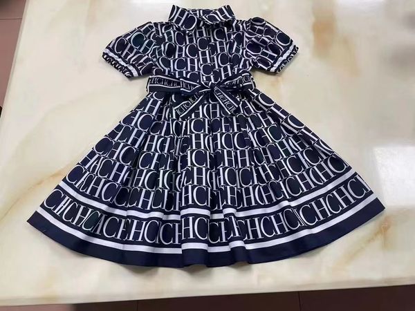 New childrens Summer One-piece-dress baby KIDS Girls classic clothing Formal Gowns Childrens School Dress Girl&#039;s Dresses