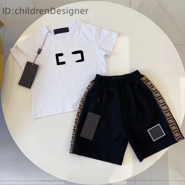 Luxury kids tracksuit designer Brand Baby Kids Clothing Sets Classic Brand Clothes Suits Childrens Summer Short Sleeve Letter Lettered Short
