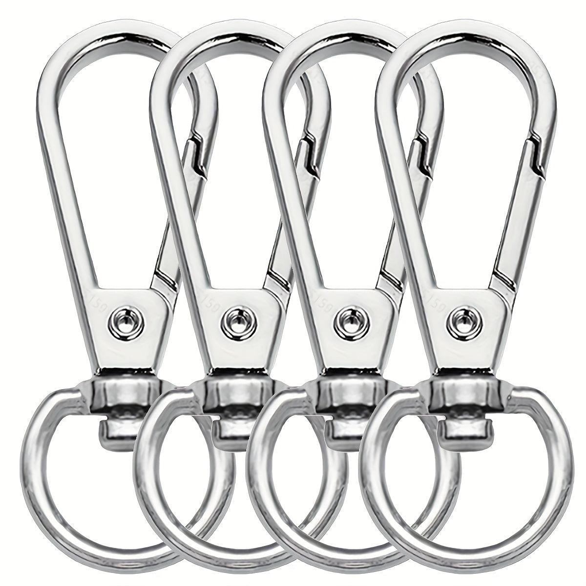 TEMU 4-10pcs Oval Ring Lobster Rotary Spring Clip, Fashionable Keychain For Men, Alloy Dog Keychain Adjustable Hook For Handbags, Luggage, Pet