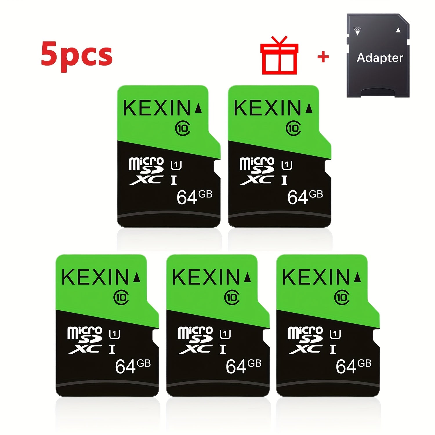 TEMU 5 8gb-16gb-32gb-64gb Sd Cards With Sd Adapter, Uhs-i C10 U1 Sd Card, Full Hd Tf Card, Suitable For Tablet, Action Camera, Driving Recorder,