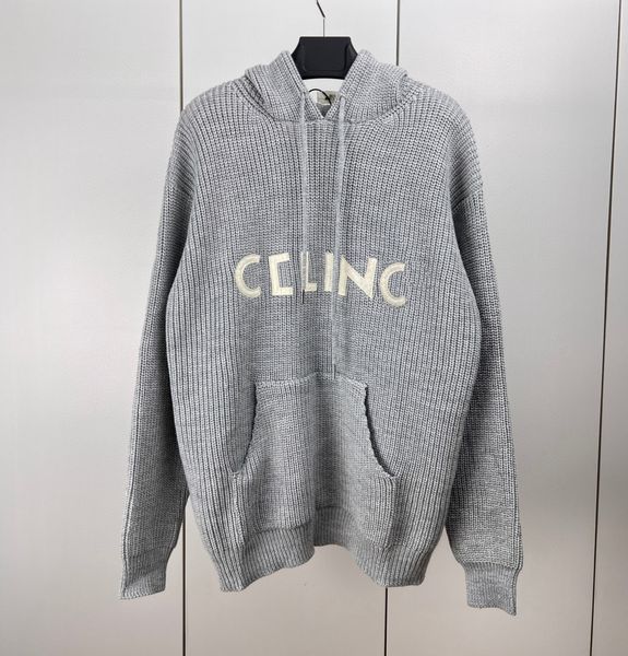 New AOP jacquard letter knitted sweater in autumn - winter 2024acquard knitting machine e Custom jnlarged detail crew neck cotton c0o