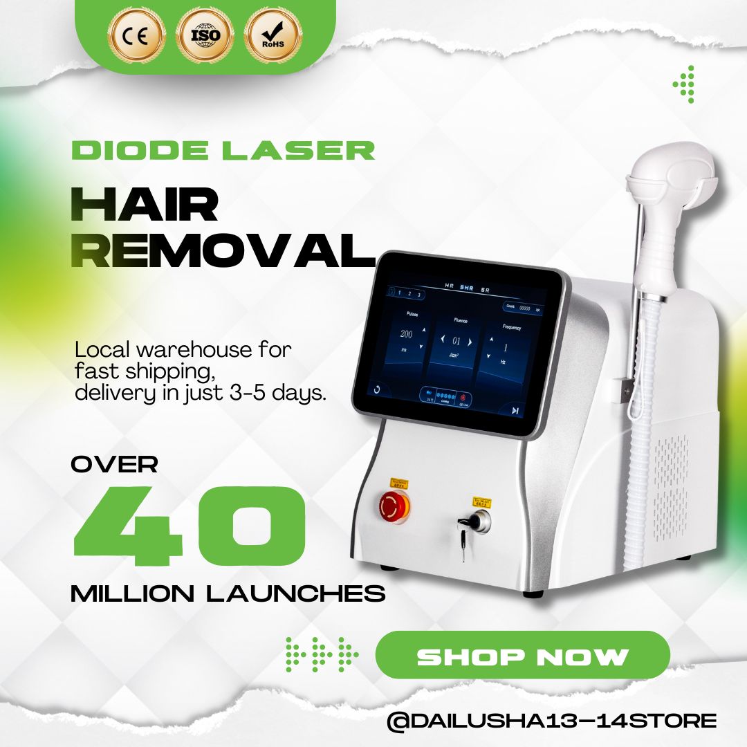 Ice Painless Diode Laser Hair Removal Machine 3 Wavelength 755NM 808NM 1064NM Epilation Definitive Suitable For All Skin Tones