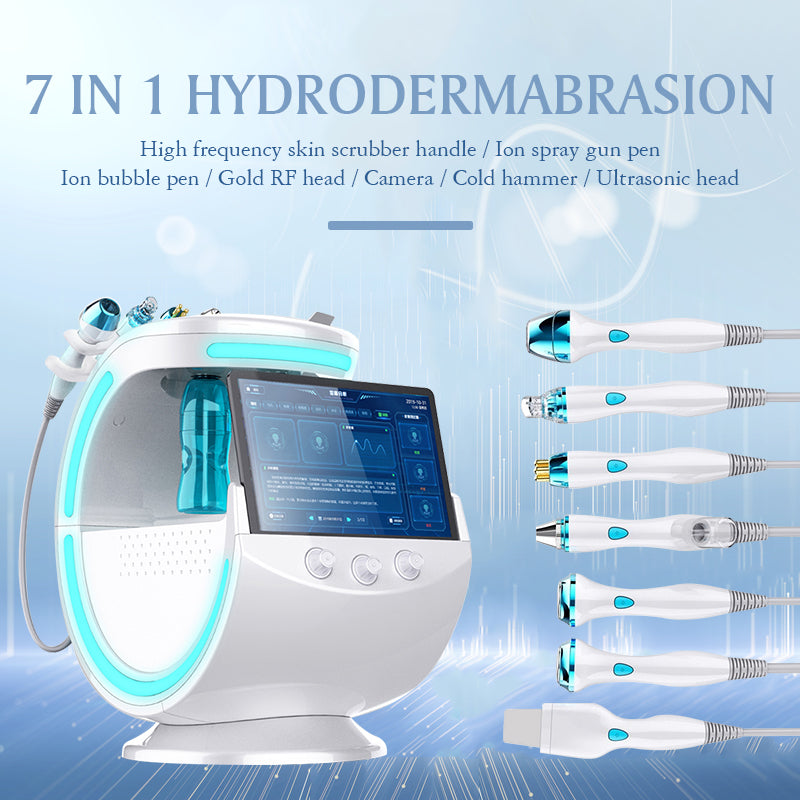 Ice Blue Magic Mirror Skin Analyzer Oxygene Machine Professional Ultrasound Skin Care Cryotherapy Microdermabrasion