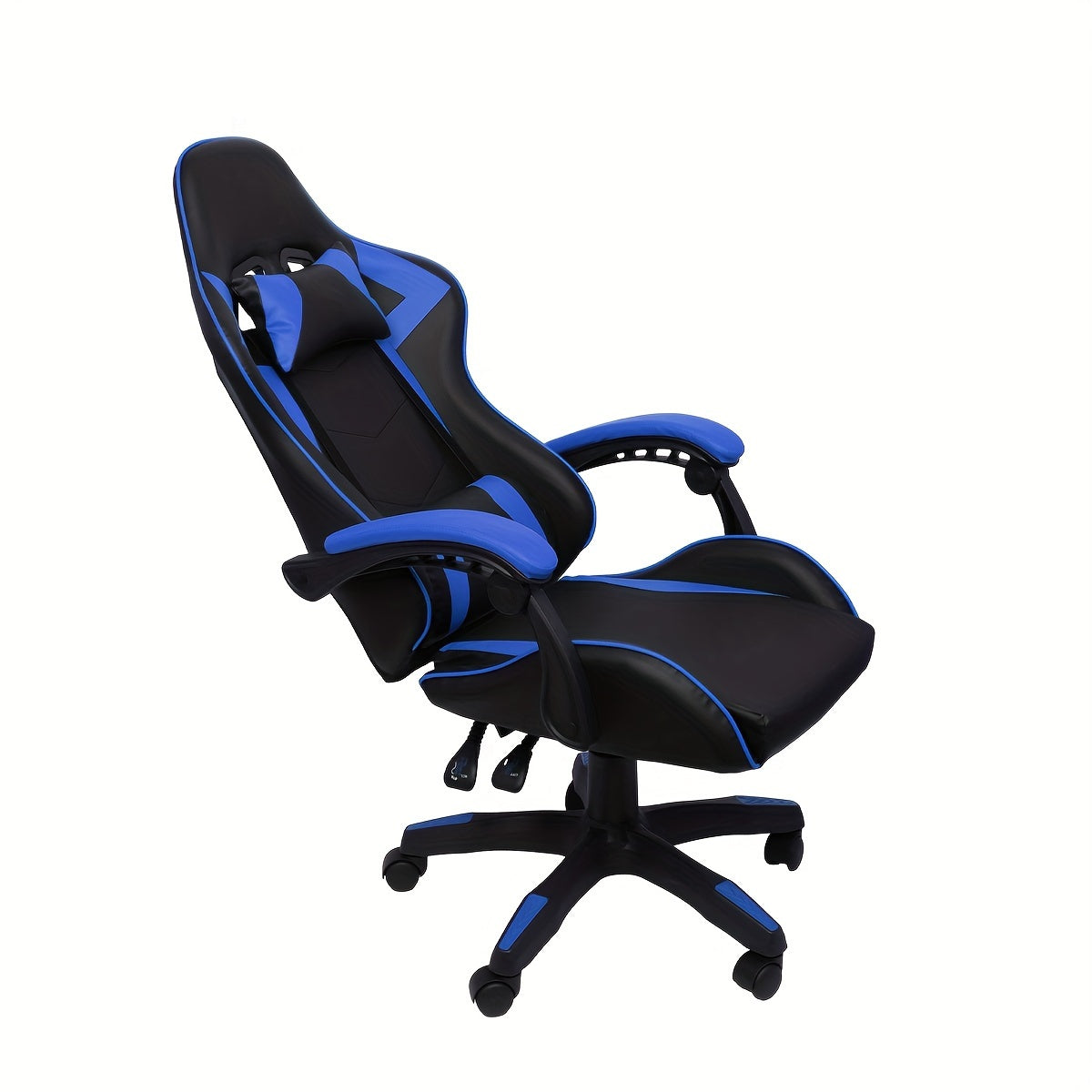 TEMU 1pc Ergonomic Office High-back Gaming Chair, Computer Racing Chair With Lumbar Support Headrest And Handrill, Featuring Height Adjustment And