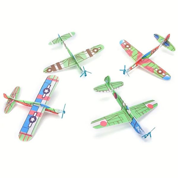3D DIY Hand Throw Flying Glider Planes Foam Aeroplane Party Supplies Children Kids Gift Toys Game 19cm Flying Airplane 093