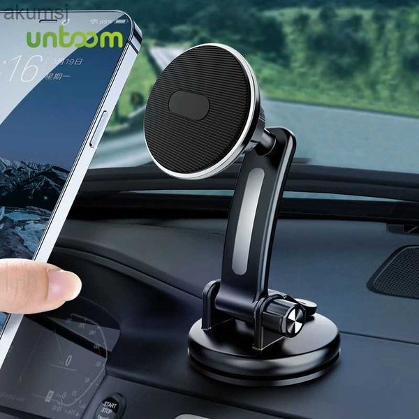 Cell Phone Mounts Holders Untoom Car Phone Holder Universal Magnet Dashboard Cellphone Mount in Car Mobile Phone Stand GPS Support For 13 YQ