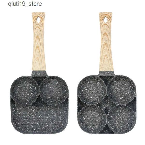 Pans Egg fryer smokeless pot pancake plate 2-4 cup cookware pancake plate egg plate suitable for gas stove induction cookware 3 styles J2412