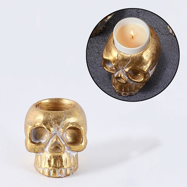 Halloween Skull Resin Candle Holders