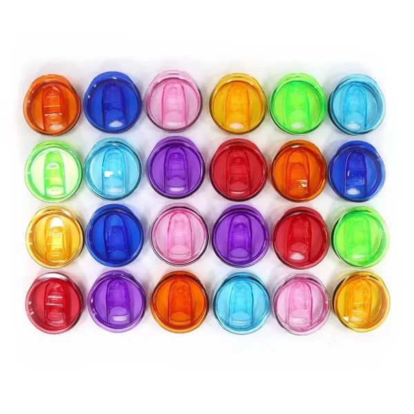 Colored Sealing Lids Slide Lids Waterproof Seal Cover Replacement Resistant Spill Proof Covers for 20oz Tumbler Straight Beer Glasses LL