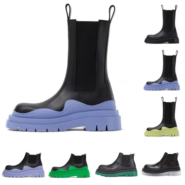 Tire Designer Boots Rubber Fabric Ankle Boot Famous Anti Slip Men Women Fall Winter Hiking Walking Shoes australia green black paris booties