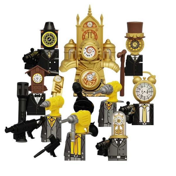 Ski Toilet Mini Figure Anime Block Tv Man Titan Puzzle Assemble Model Building Block Toys Model Birthday Gifts Z241208