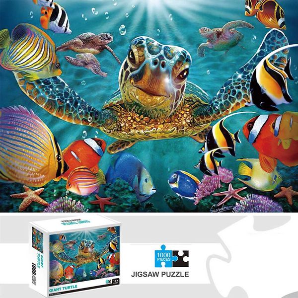 1000 Pieces Ocean nt Turtle Jigs Puzzle He Decor Adts Puzzle Games Family Fun Floor Puzzles Educational Toys for Kids Z250117