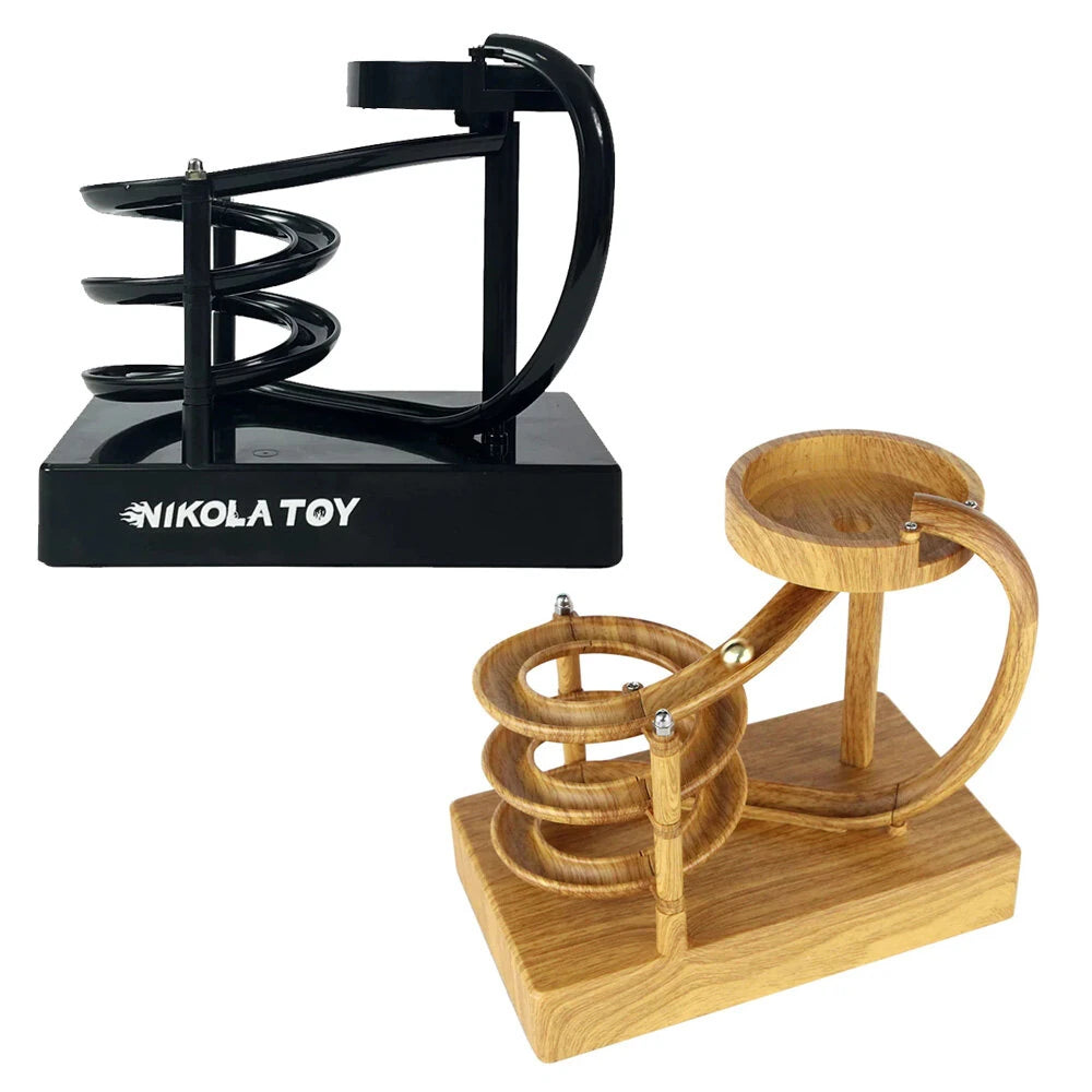 NIKOLATOY Electromagnetic Acceleration Perpetual Motion Machine Model Bulit-in Battery Desktop Ornaments Science Discove