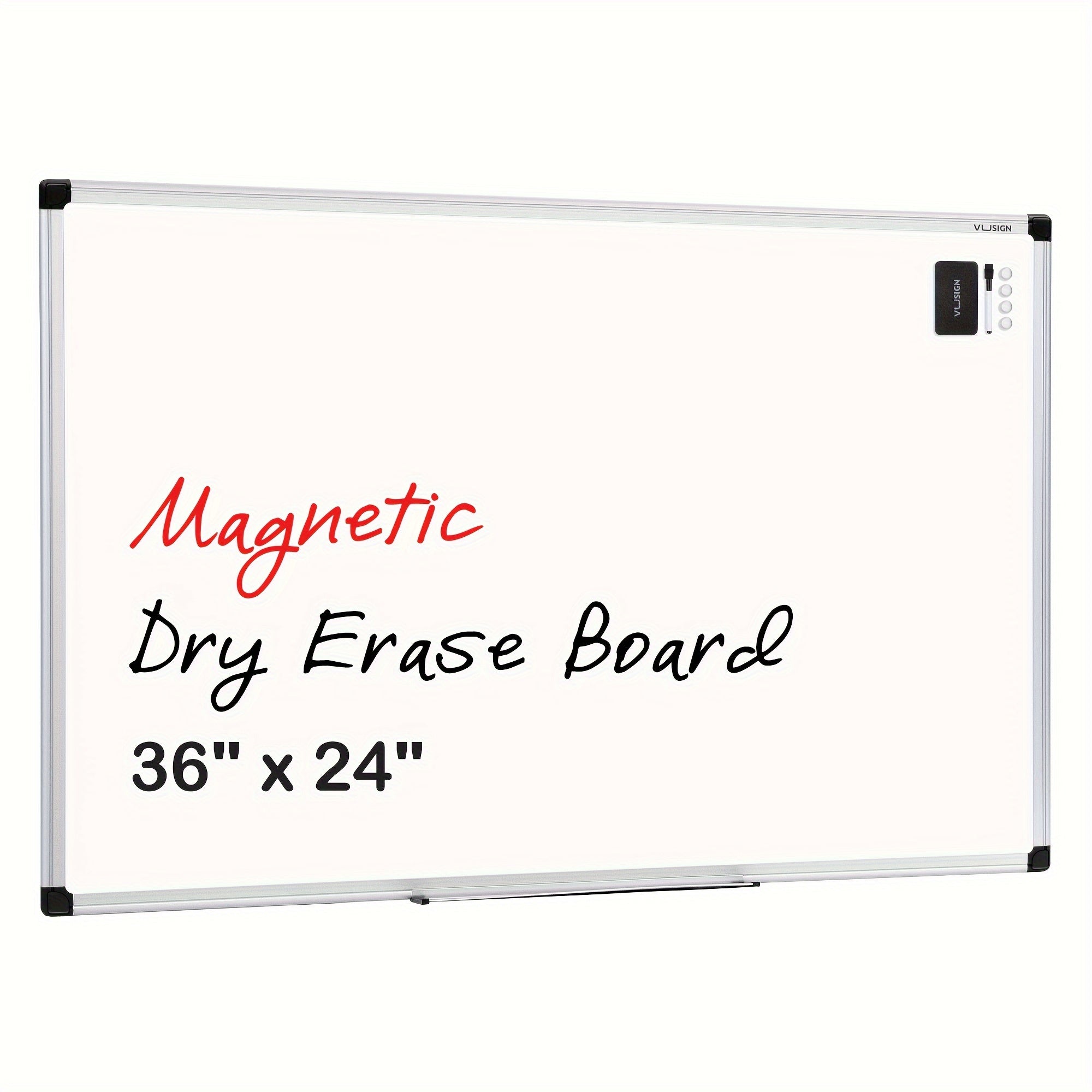 TEMU Deli 36''x24'' Dry Erase Board Set, 1set Board, Dry Erase Marker And Pcs Eraser, Whiteboard For Home And Office