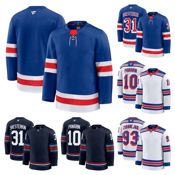 Ranger Hockey Jersey Fanatic Artemi Panarin Will Cuylle Adam Fox Mika Zibanejads Alexis Lafreniere Vincent Trocheck Reilly Smith Kaapo Kakko