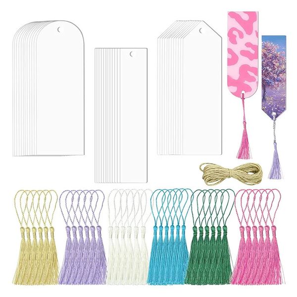 Bookmark 73Pcs Acrylic Bookmarks Blanks Sublimation Acrylic Book Markers DIY Crafts Projects Sublimation Accessories for Women 231129