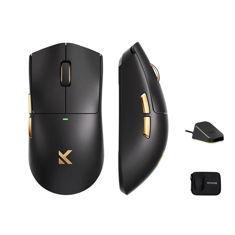 MCHOSE K7 Ultra Wireless Mouse Tri-mode PAW3950 Sensor 42000DPI 750IPS Dual 8K Return Rate 500mAh Rechargeable Gaming Mo
