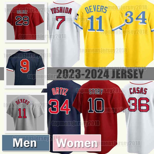10 Trevor Story Baseball Jersey 36 Triston Casas 17 Tyler ONeill 11 Rafael Devers Bostons Masataka Yoshida Brayan Bello Red Sox Ted Williams
