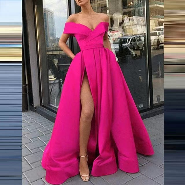 Plus Size Formal Casual One Piece Outfit Solid Off The Shoulder V Neck Tulle Jumpsuit With Tulle Skirts 240819