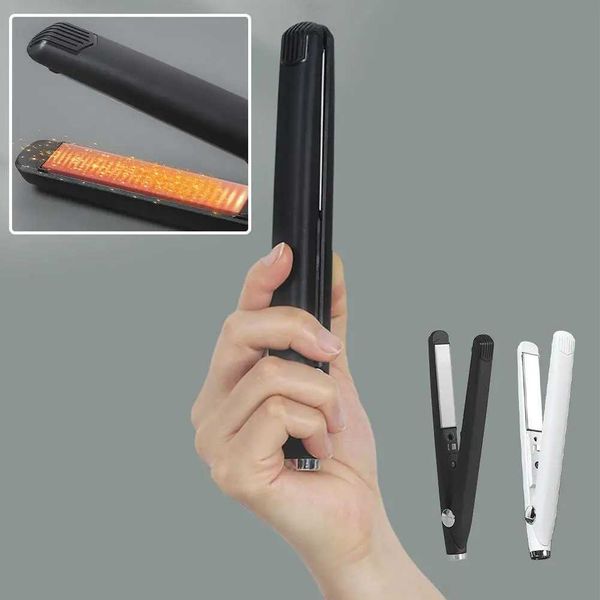 Mini Usb Portable Cordless Hair Straightener Curler Styling Flat Iron Rechargeable Split Professional Curling Straightening V7w7XJ241211
