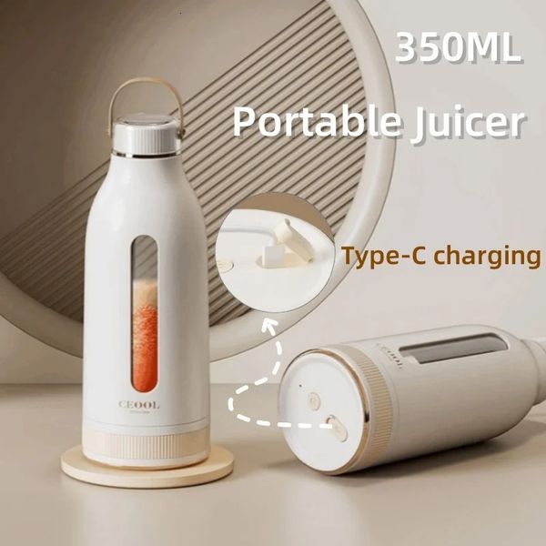 Electric Blender Juicer USB Fast Rechargeable Mixer Fresh Fruit Grinder Portable Multifunction Cup Shakes Smoothie Maker 241115