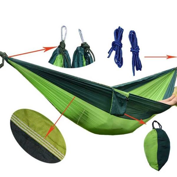 Hanging Hammock Cam Tent Portab Hanging Bed of Peop Portab Folding Beach Hammock Outdoor Patio Furniture Hanger SwingsXJ241119