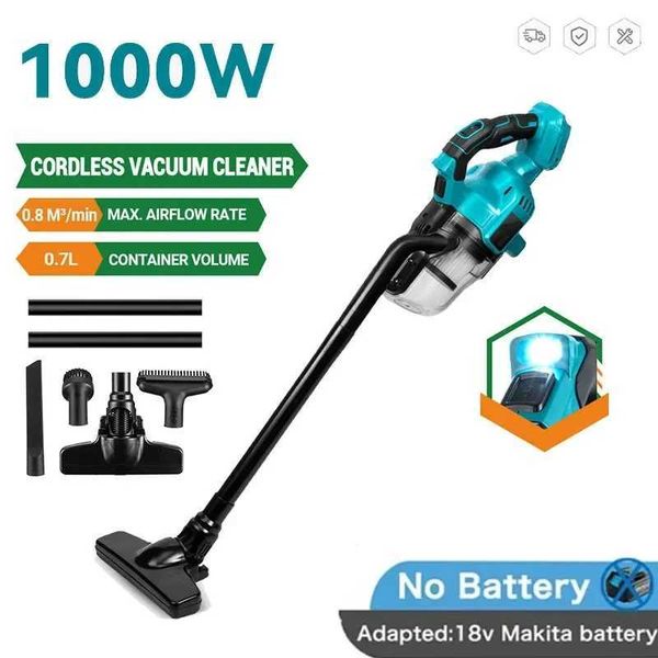 Vacuum Cleaners Cordless Handheld Electric Vacuum Cleaner 1000W Powerful Rechargeable Household Indoor Cleaning Tools For Makita 18V Battery