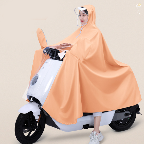 Electric bike raincoat transparent face mask clear view, more comfortable riding