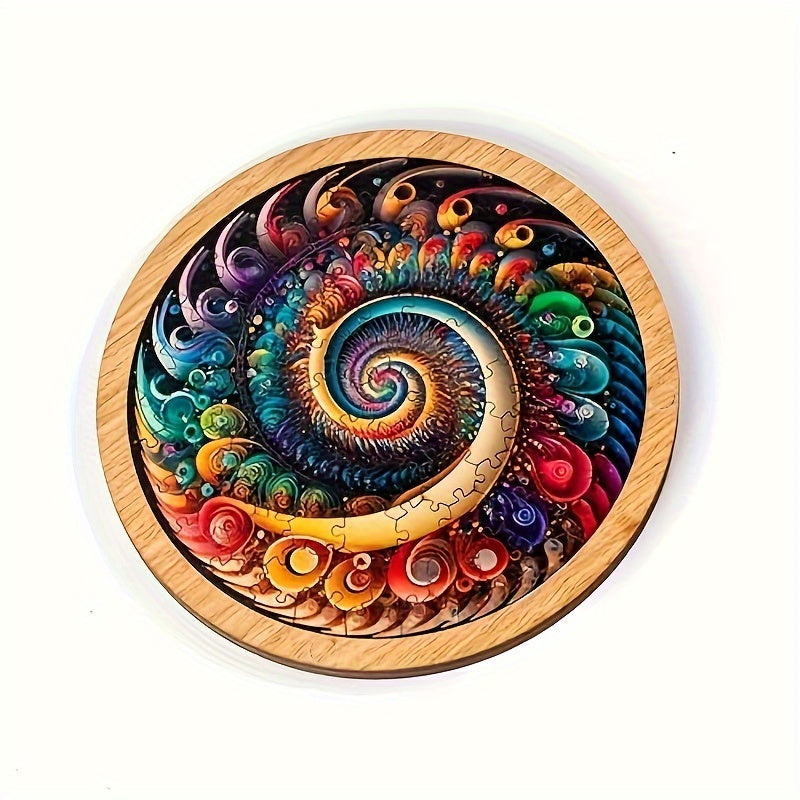 TEMU Dopamine Puzzle - For Galaxy Infinite Irregular Wooden Brain Teaser With Vibrant Colors & Whimsical Design, Adults & Teens, Mental Stimulation &