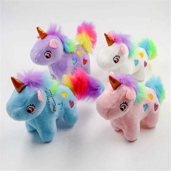 Plush Dolls 4Colors Plush Horse Animal Gift Toy Keychain Plush Toy Keyring Doll Plush Toy z241114