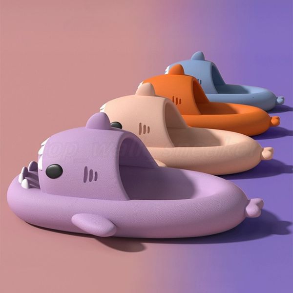 Children Slippers Shark Flip Flops Soft Sole Cartoon Slipper Women Man Bathroom Sandal EVA Non-slip Children Cute Shoes Sandals at32