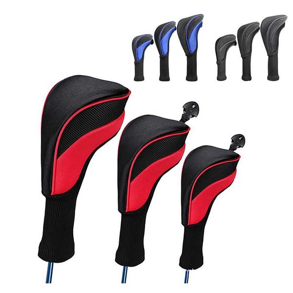 3Pcs-Set Golf Club Head Covers Wood Driver Protect Headcover 1#-3#-5# Fairway Golf HeadCover Golf AccessoriesXJ240828