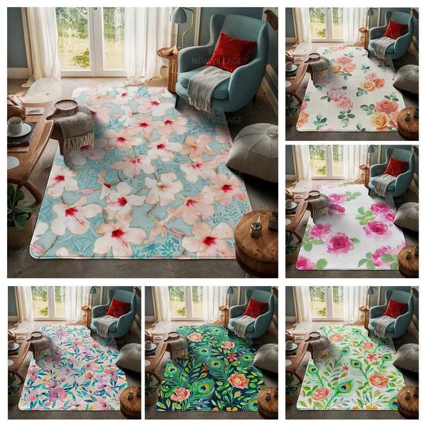 Life RO floor mat carpet home door mat modern Nordic style RO bathroom foot anti slip kitchen Morandi art abstract Y240102