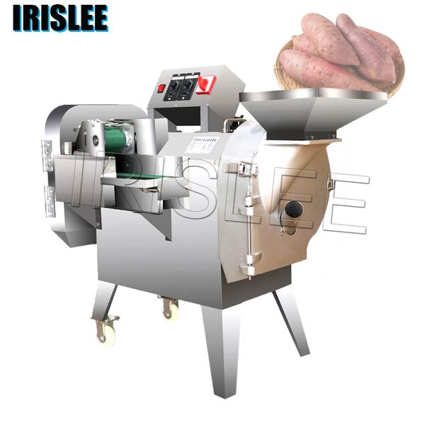 Commercial Fruit Vegetable Cutting Machine Double Head Parsley Lettuce Carrot Cucumber Potato Slicing Onion Cutter