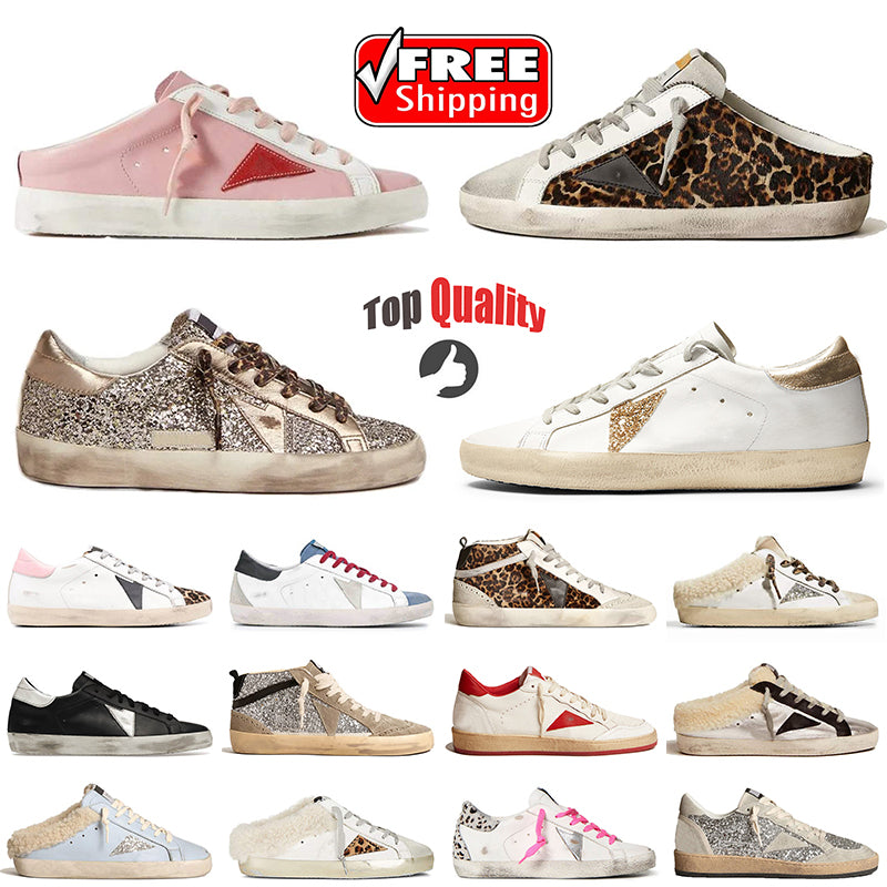 Luxury Fur Slippers Top Designer Dirty Star Shoes Women Mens Silver Glitter Stars Platform Vintage Sneakers des chaussures Flat Loafers Shoe dhgate