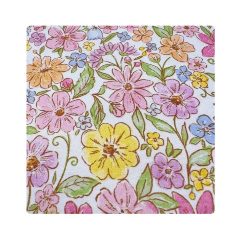 Summer Pink Ruffled Bellflower Cotton Home Textile Fabric 145cm Wide, Perfect for DIY Bags, Dresses, Shirts & Door Curtain, M140