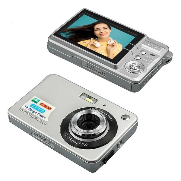 Digital Camera Video Recorder Camcord 18MP Photo 8X Zoom Shockproof 2.7-inch Large 720P TFT Screen Battery Carrying Children M240831