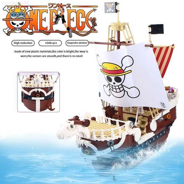 Blocks 2022 New Anime One Piece Going Merry Thousand Sunny Model Building Blocks Bricks Kit Luffy Zoro Sanji Figures Set Kid Toys Gift L2307