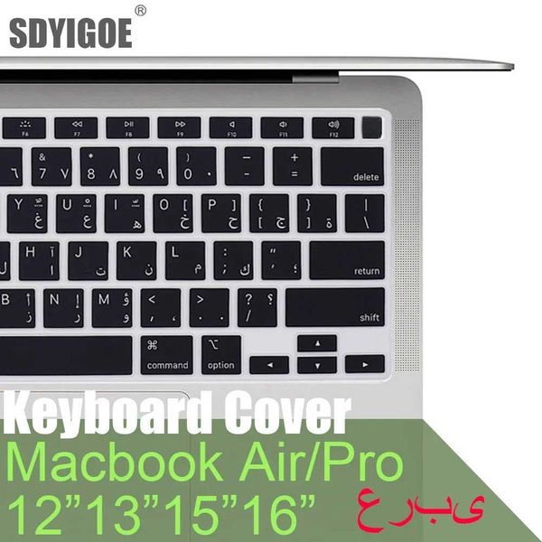Keyboard Covers Arabic notebook keyboard cover A2337A2179A1932A1466 Pro13-15-16 silicone waterproof keyboard sticker for Macbook Air keyboar