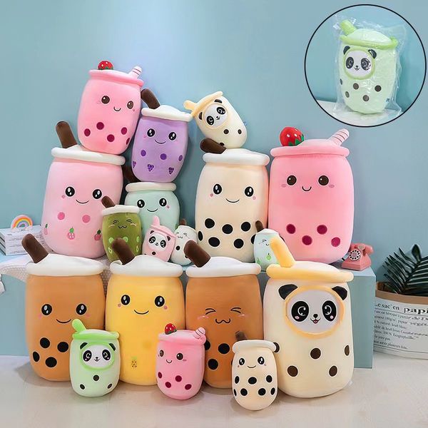 Cartoon Animated Character Cuddly Milk Tea Cup Stuffed Toys Anime Plush Dolls Comic Characters Plushies Bulk Wholesale Children&#039;s Playm