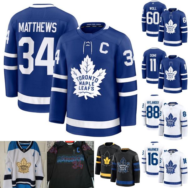 Toronto Mitch Marner Maple Leaf 2024-25 Hockey Jersey 88 William Nylander 23 Matthew Knies 75 Reaves 44 Morgan Rielly Woll Dewar