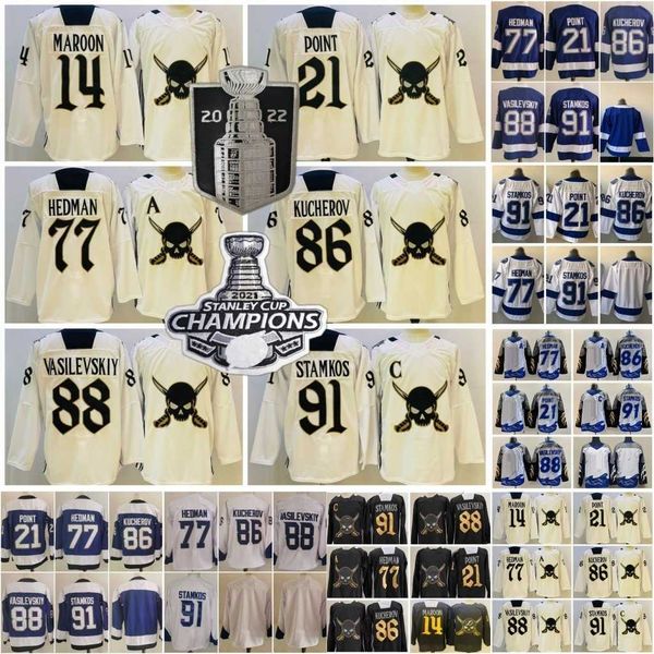 91 Steven Stamkos Hockey Jerseys 86 Nikita Kucherov 77 Victor Hedman 88 Andrei Vasilevskiy 21 Brayden Point 14 Pat Maroon 2023 New Reverse R