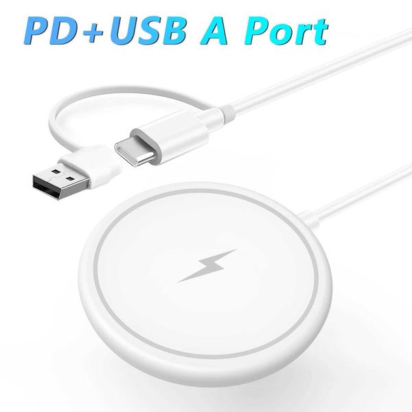 Magnetic wireless charging pad suitable for iPhone 15 14 12 Pro Airpods PD Mafe mobile charger dock 15W fast charging stand Y241118