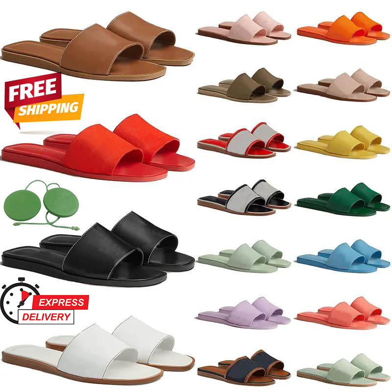 free shipping designer slippers women platform sandals flat slides women sliders black white womens ladies shoes outdoor indoor sandal size 35-42