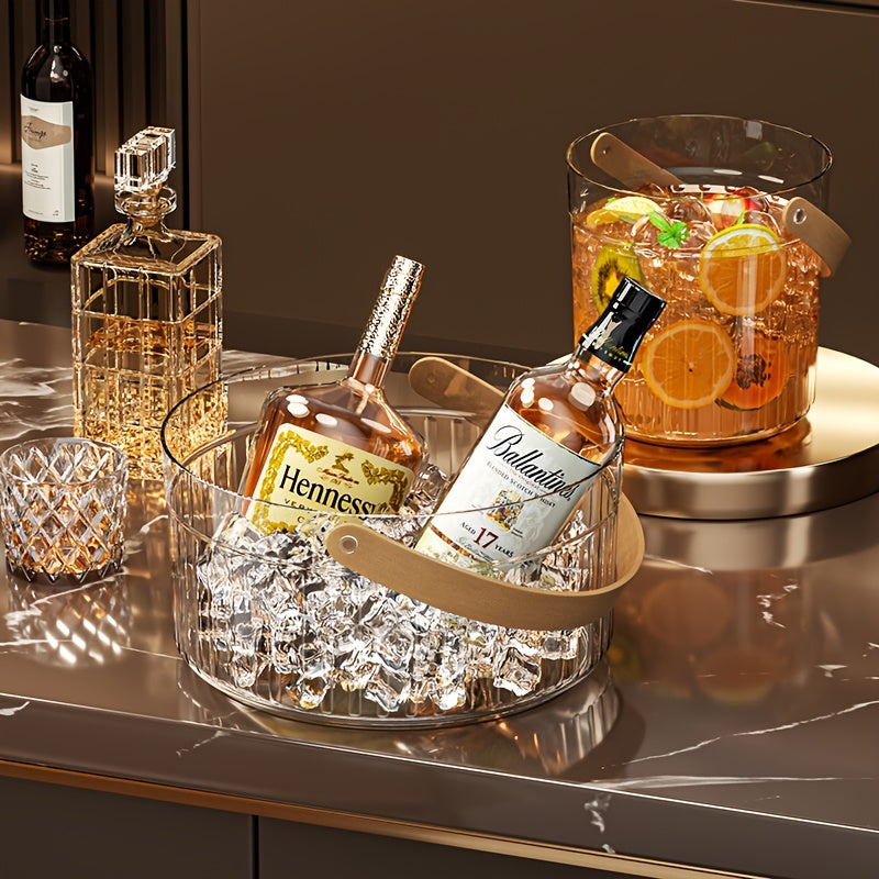 Ice bucket large capacity coke ice cube bucket household beer ice wine bucket picnic drink bucket multi-use portable ice bucket