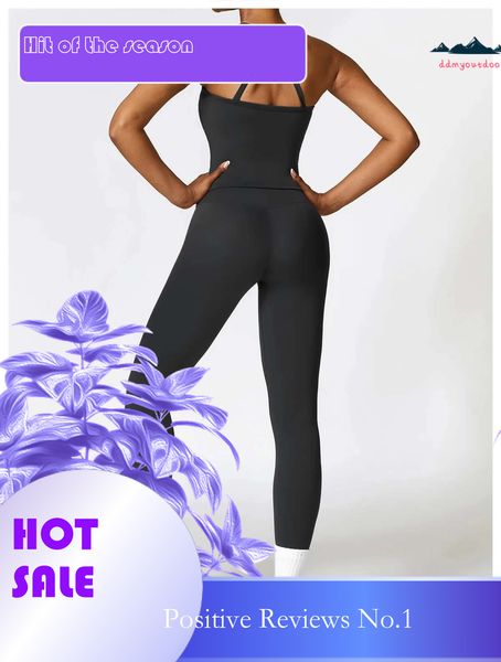 Ddmyoutdoor China Domestic Workout Set Sportswear Gym Clothing Fiess Long Sleeve Crop Top High Waist Leggings Sports Suits